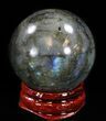 Flashy Labradorite Sphere - Great Color Play #37674-1